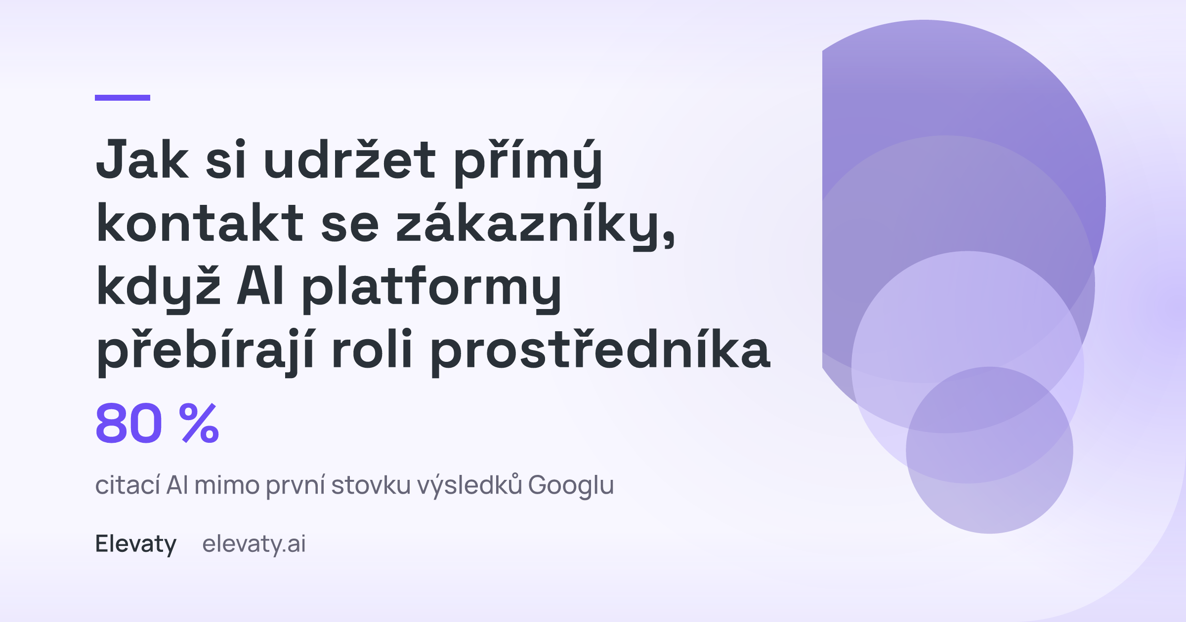 Jak si udržet př&iacute;m&yacute; kontakt se z&aacute;kazn&iacute;ky, když AI platformy přeb&iacute;raj&iacute; roli prostředn&iacute;ka